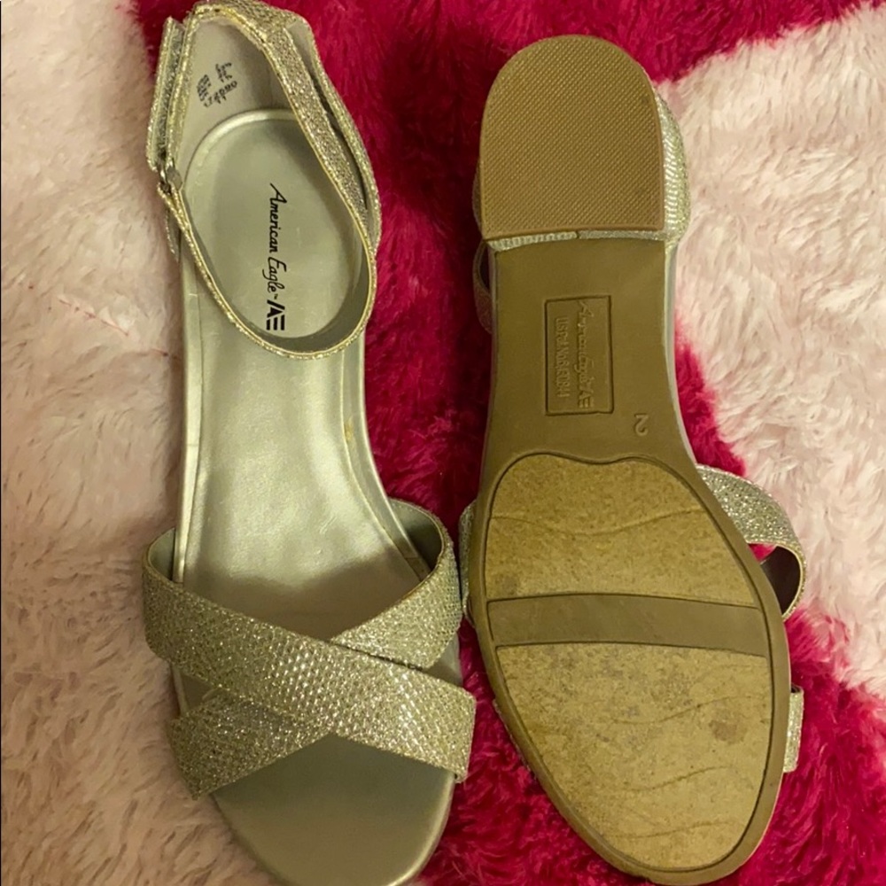 Silver dress shoes